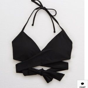 Aerie halter wrap bikini top